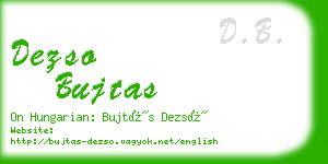 dezso bujtas business card